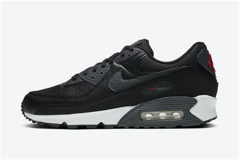 nike air max 90 classic 44 zwart rood|nike air max 90 black.